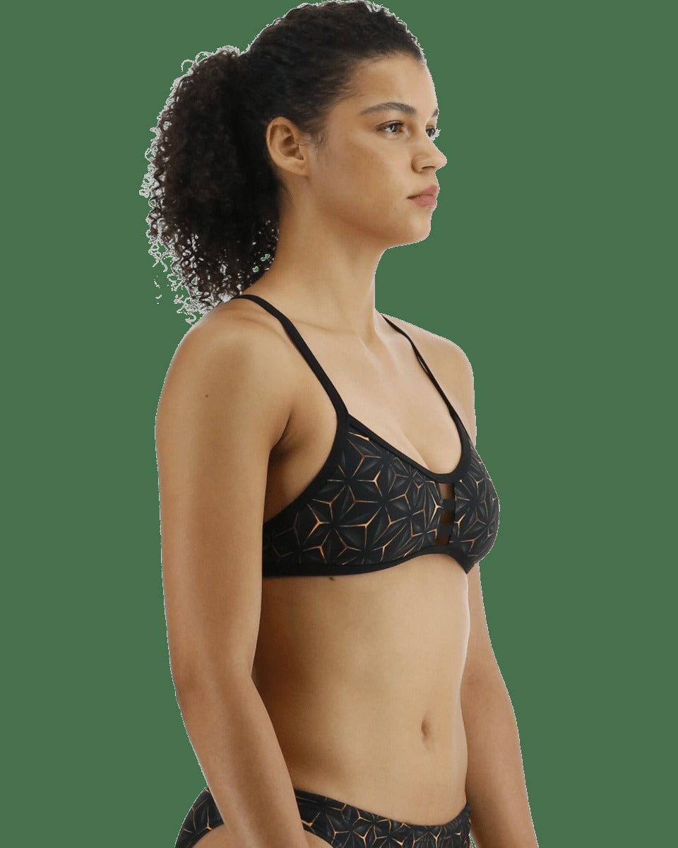 Durafast Elite® Women's PacificTieback Top Swimsuit - Obsidian