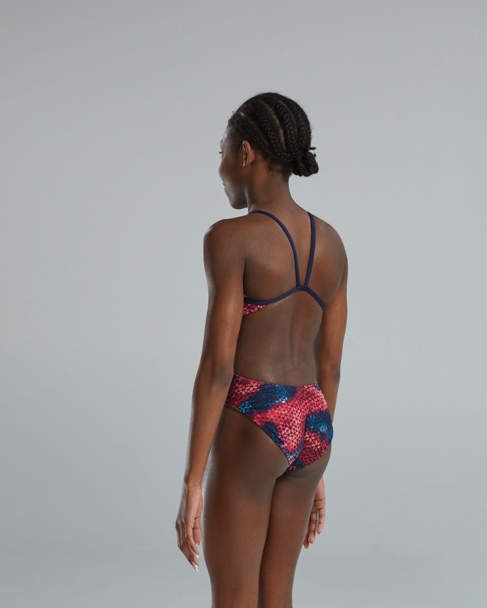 Durafast Elite® Girl's Cutoutfit Swimsuit - Starhex