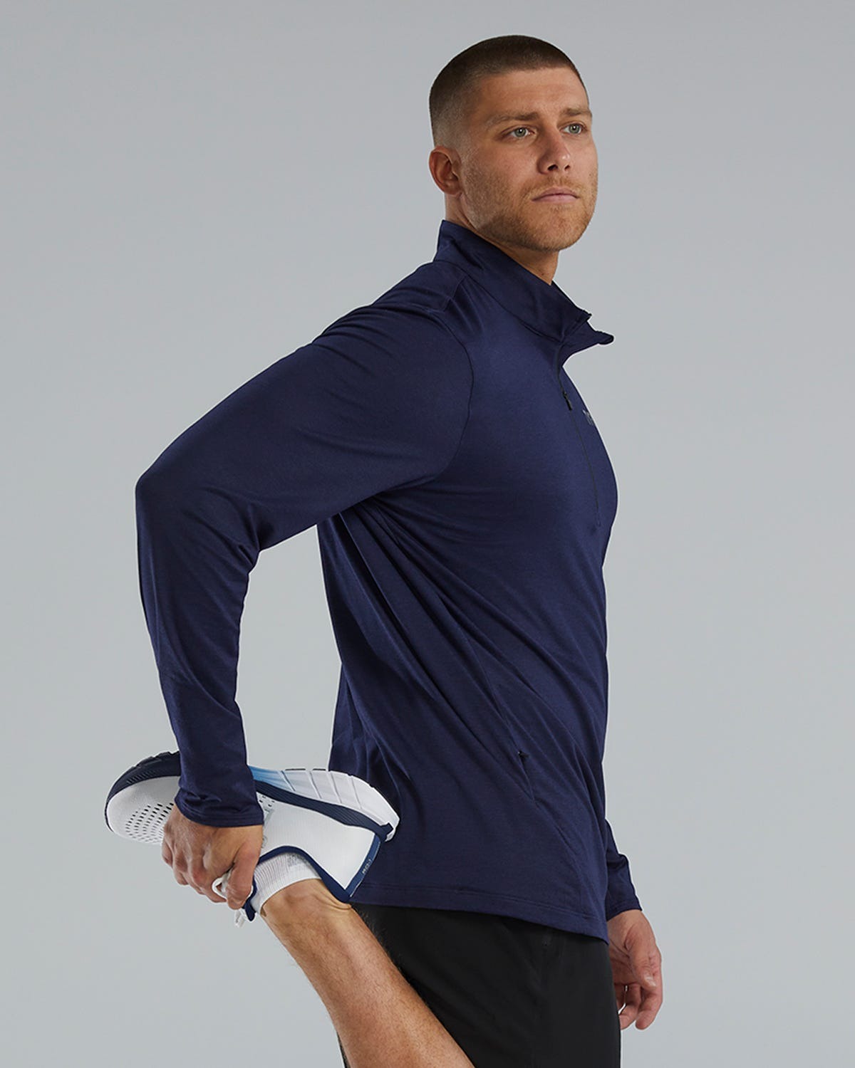 Men's SLSTM Long Sleeve1⁄4 Zip- Solid