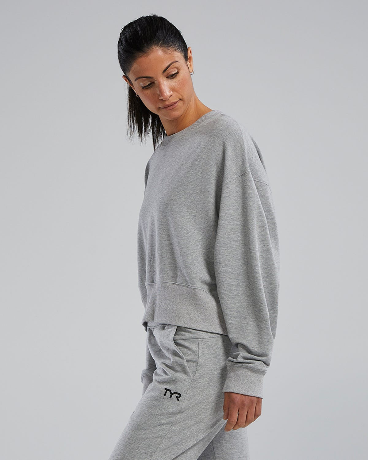 UltraSoft Women's Midweight Terry Cropped Crew