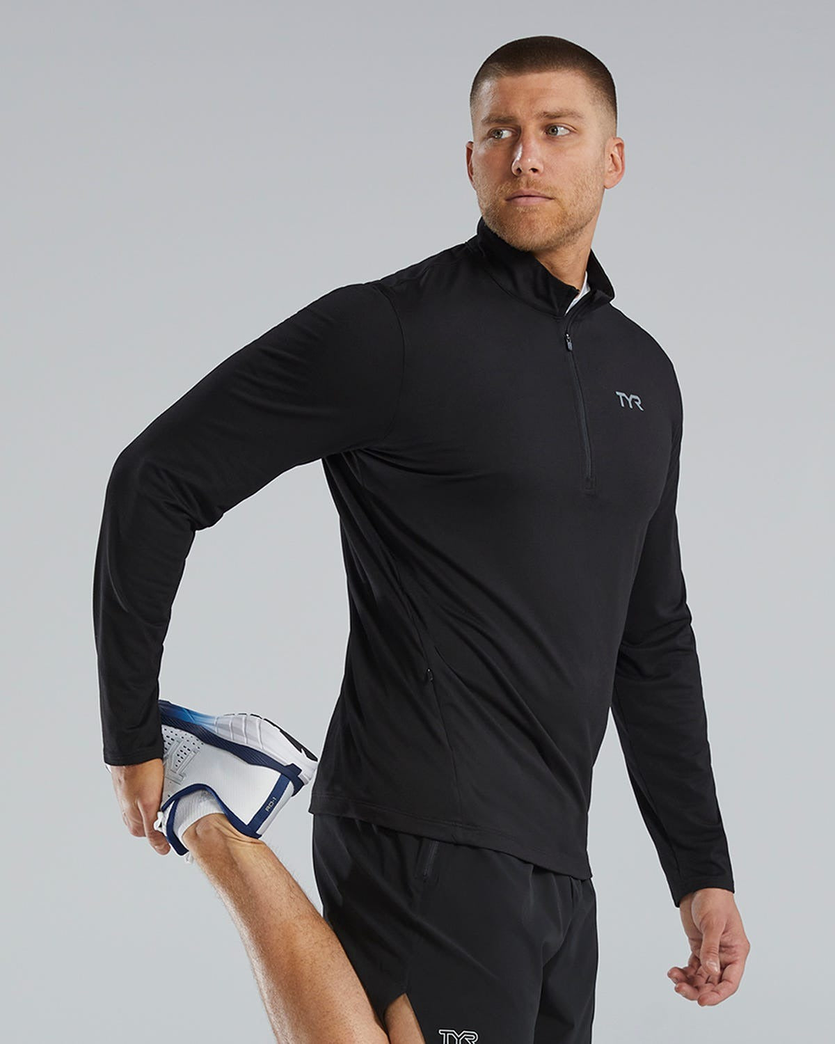 Men's SLSTM Long Sleeve1⁄4 Zip- Solid