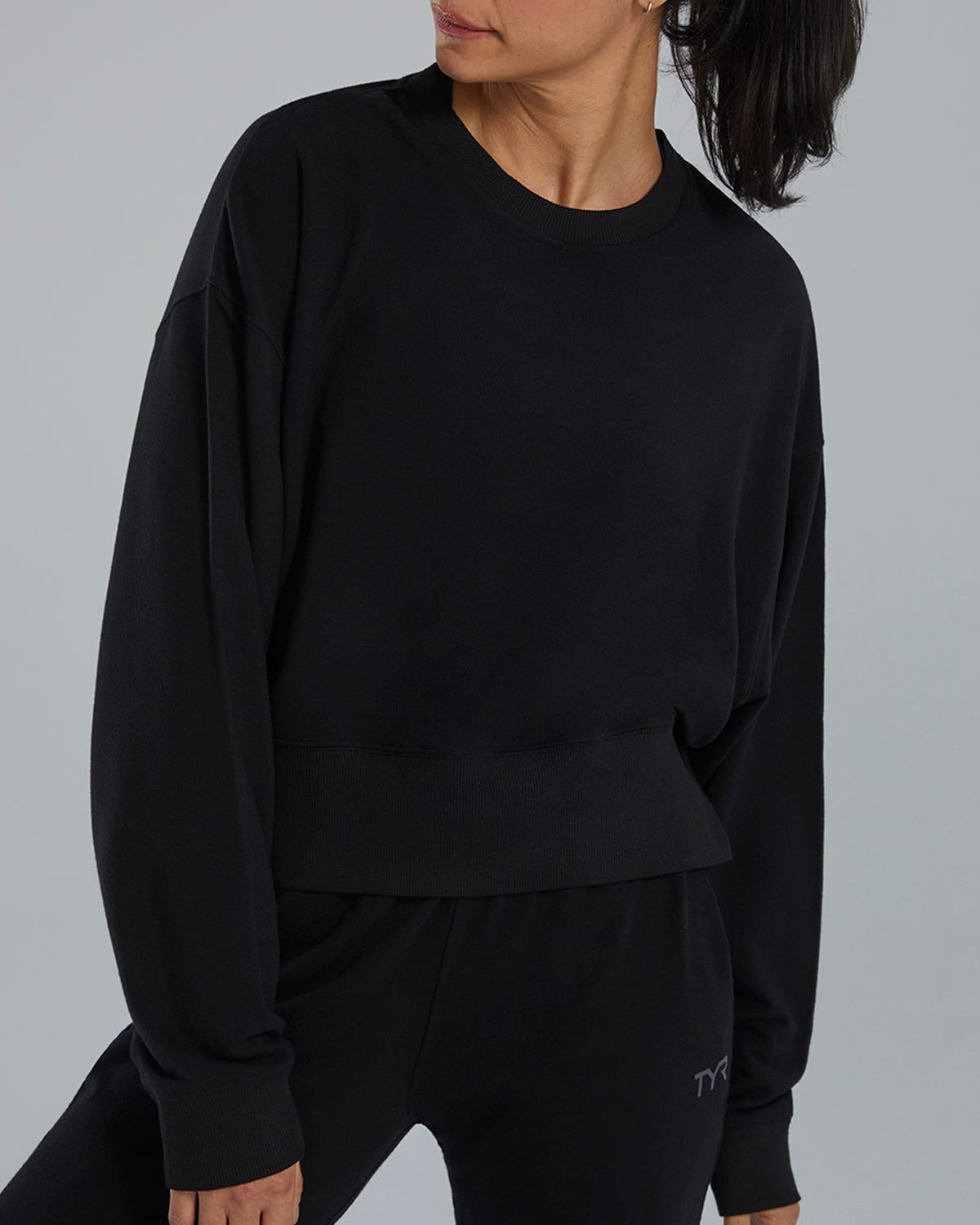 UltraSoft Women's Midweight Terry Cropped Crew