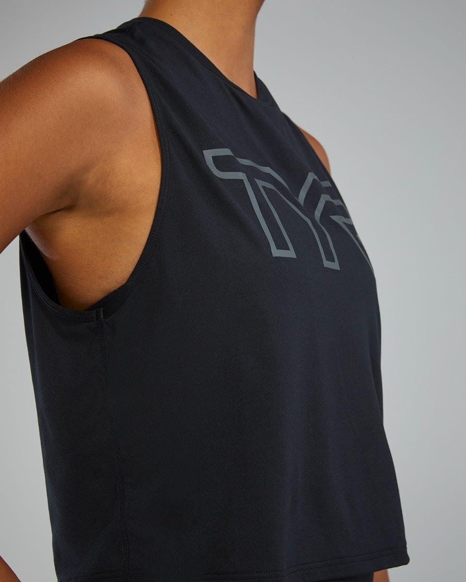 ClimaDryTM Women's Cropped Tech Tank - Solid / Heather