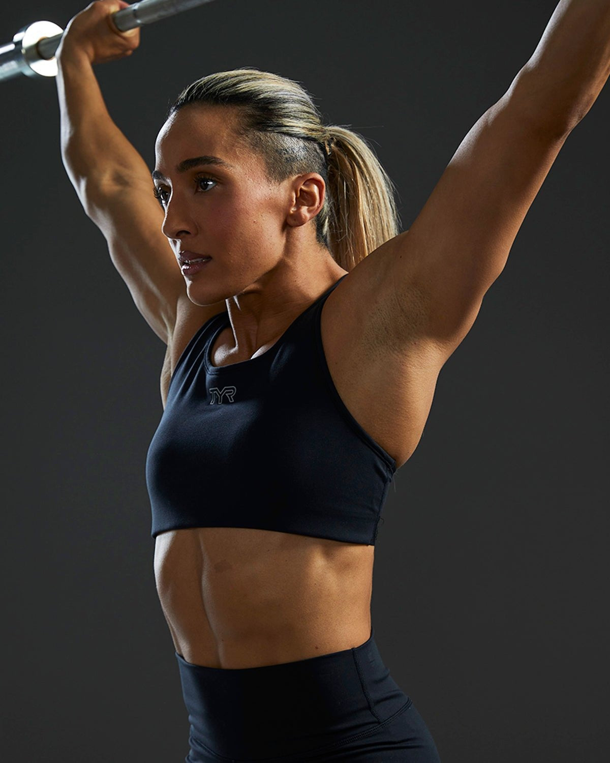 Joule EliteTM Cropped High Neck Sports Bra