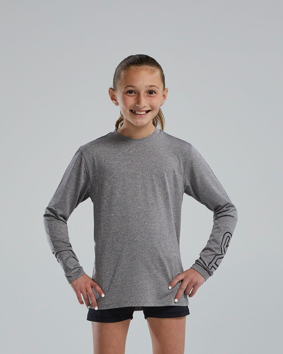 SunDefenseTM Kids' Long Sleeve Crew - Solid