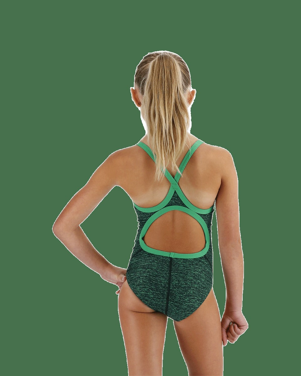 Durafast Elite® Girl's Diamondfit Swimsuit - Lapped