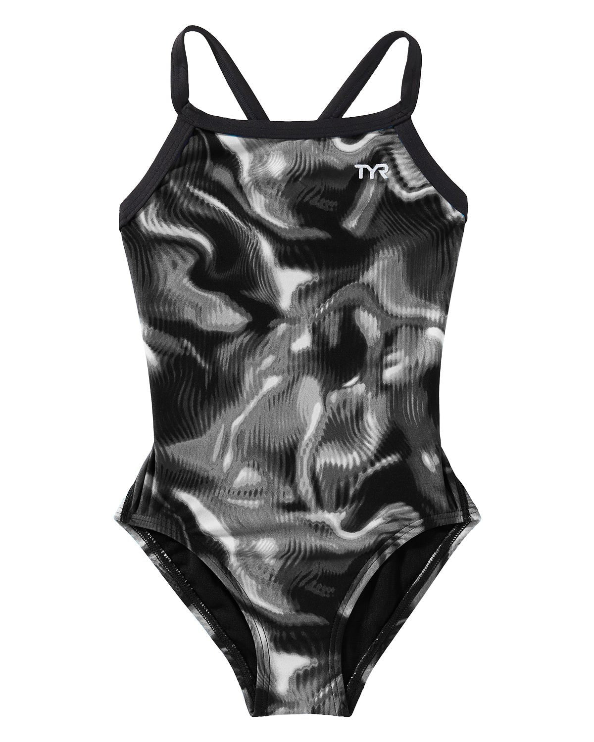 Durafast Elite® Girl's Diamondfit Swimsuit - Waveform