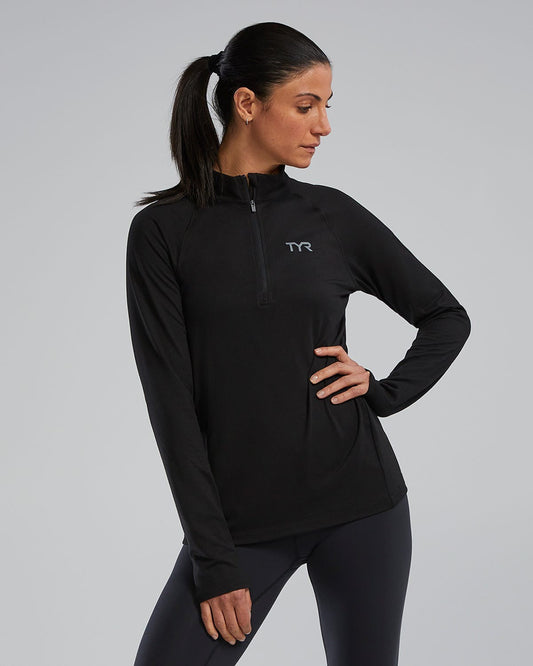 Women's SLSTM Long Sleeve1⁄4 Zip- Solid