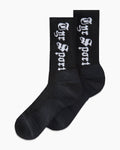 Performance Script Crew Sock - Black