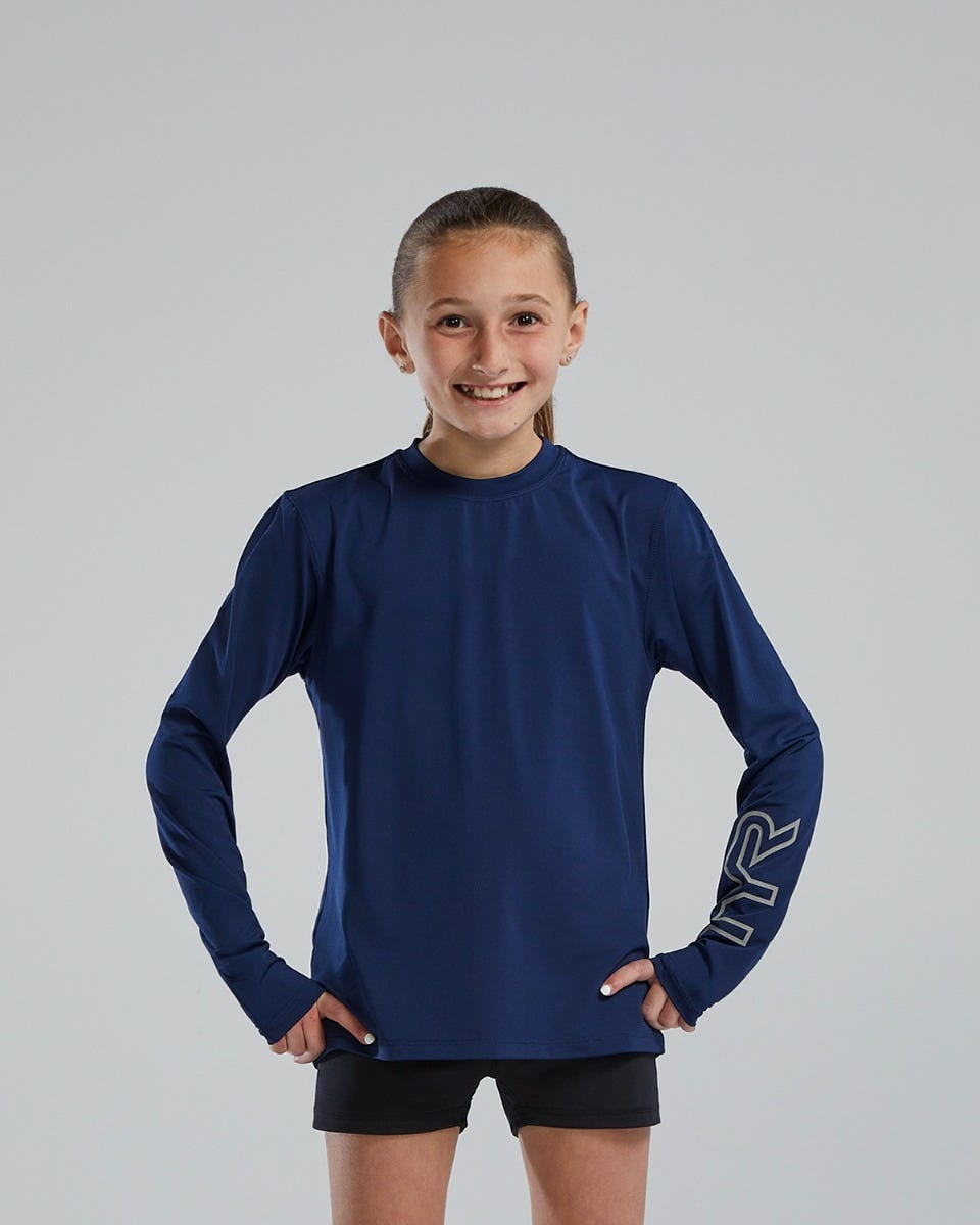 SunDefenseTM Kids' Long Sleeve Crew - Solid