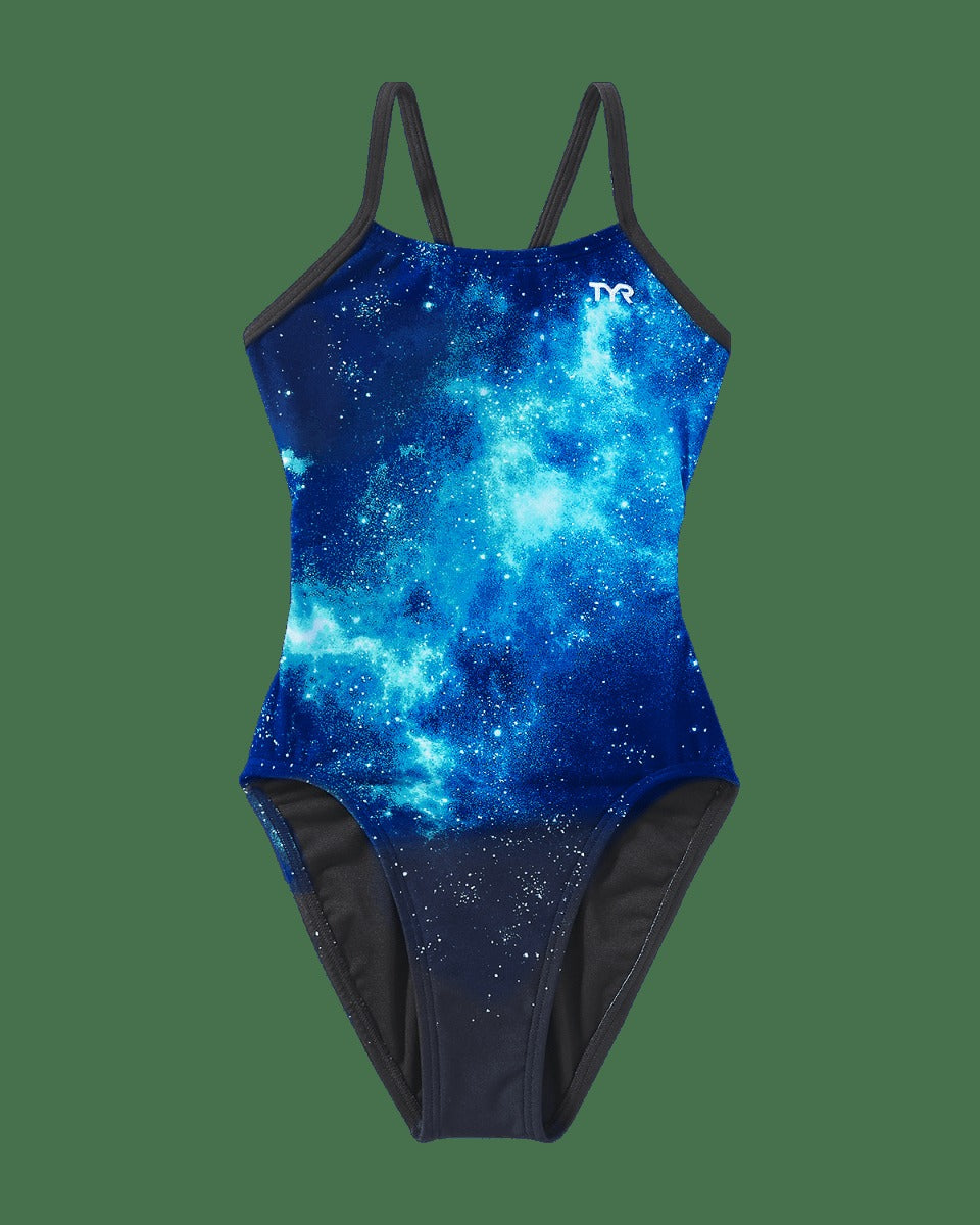 Durafast Elite® Girl's Cutoutfit Swimsuit - Starborne