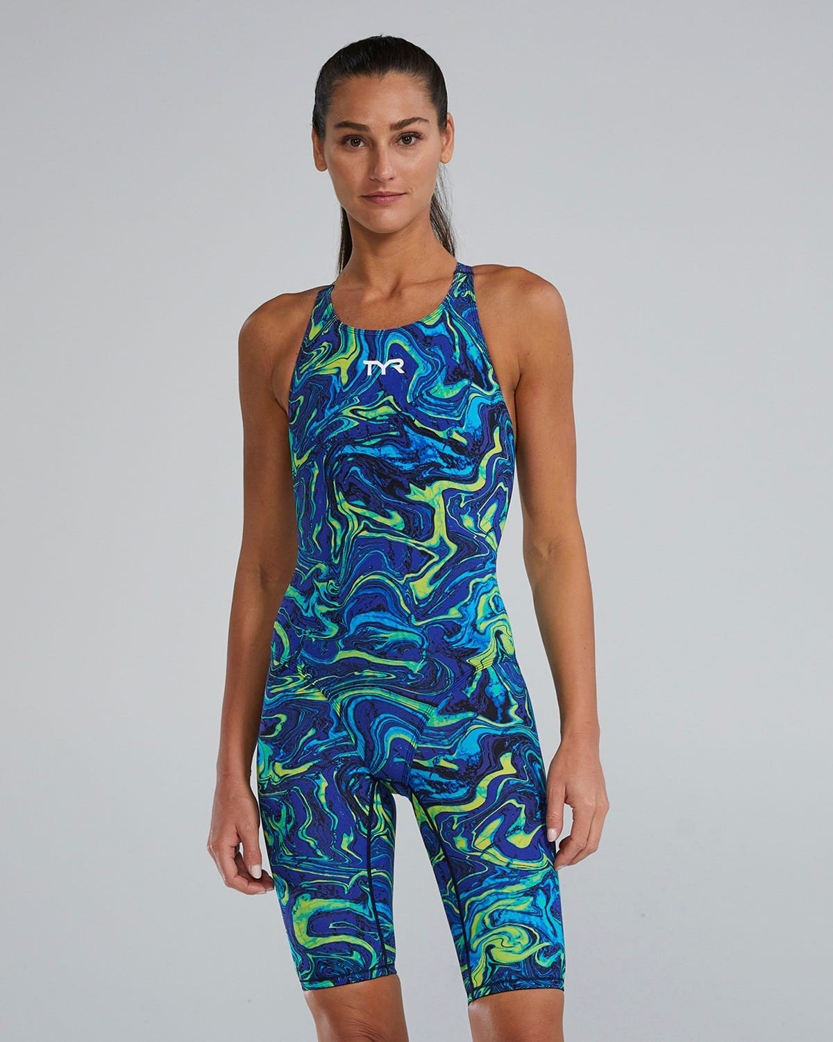 Women's Thresher Open Back Tech Suit - Hyperblitz - Titanium
