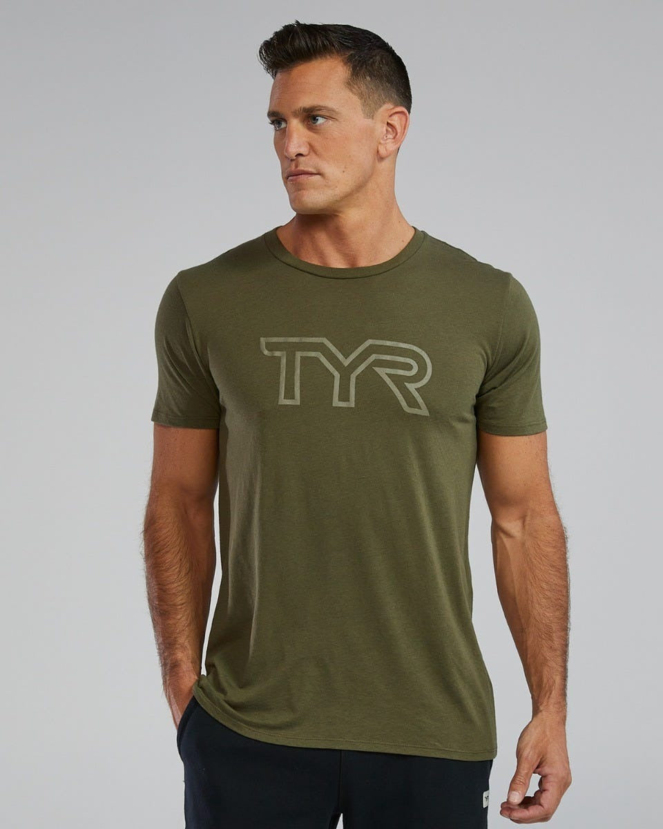 Unisex Ultrasoft Lightweight Tri Blend Tech Tee - Big Logo