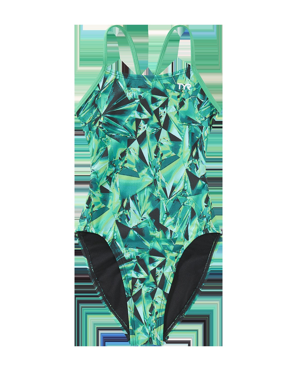 Durafast Elite® Girl's Cutoutfit Swimsuit - Crystalized