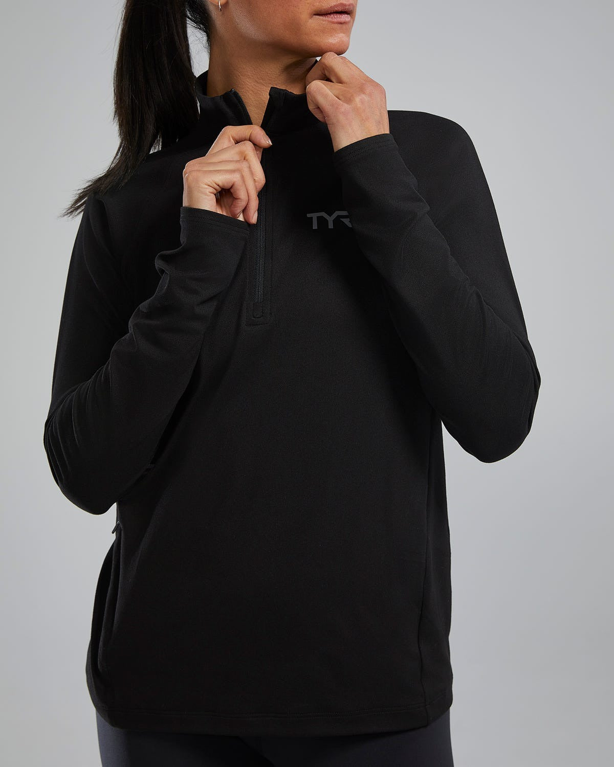 Women's SLSTM Long Sleeve1⁄4 Zip- Solid