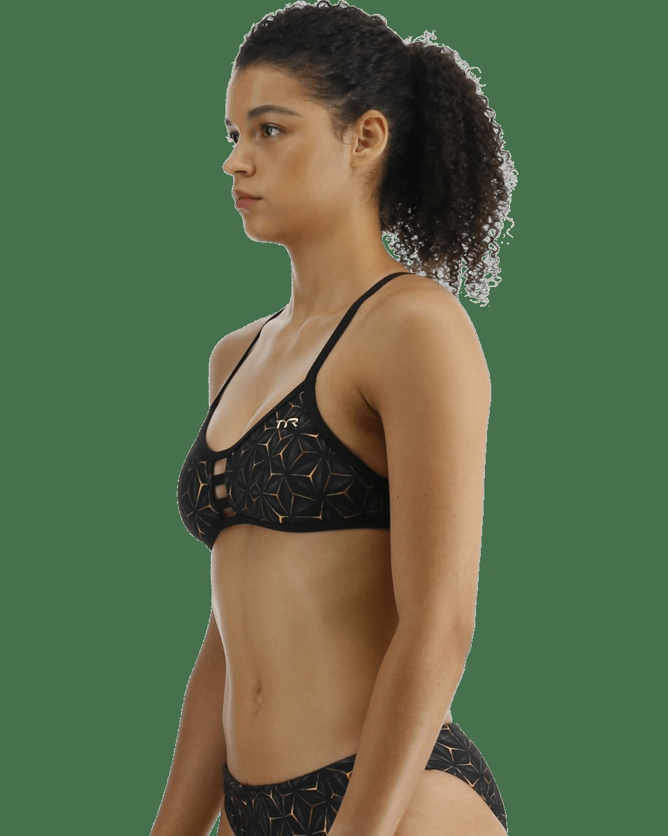 Durafast Elite® Women's PacificTieback Top Swimsuit - Obsidian