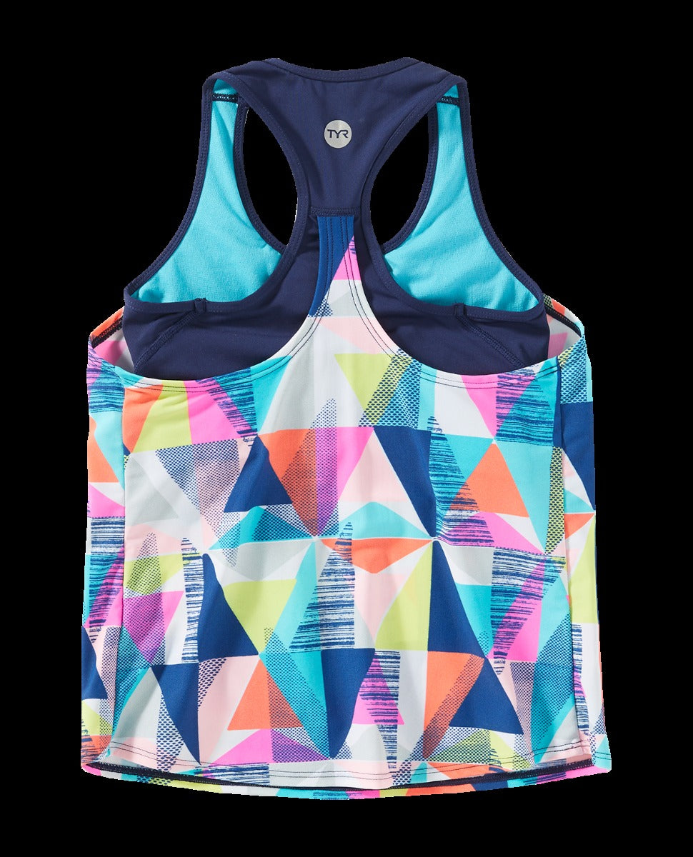 Durafast Lite® Girl's Ava 2-in-1 Tank - Jigsaw