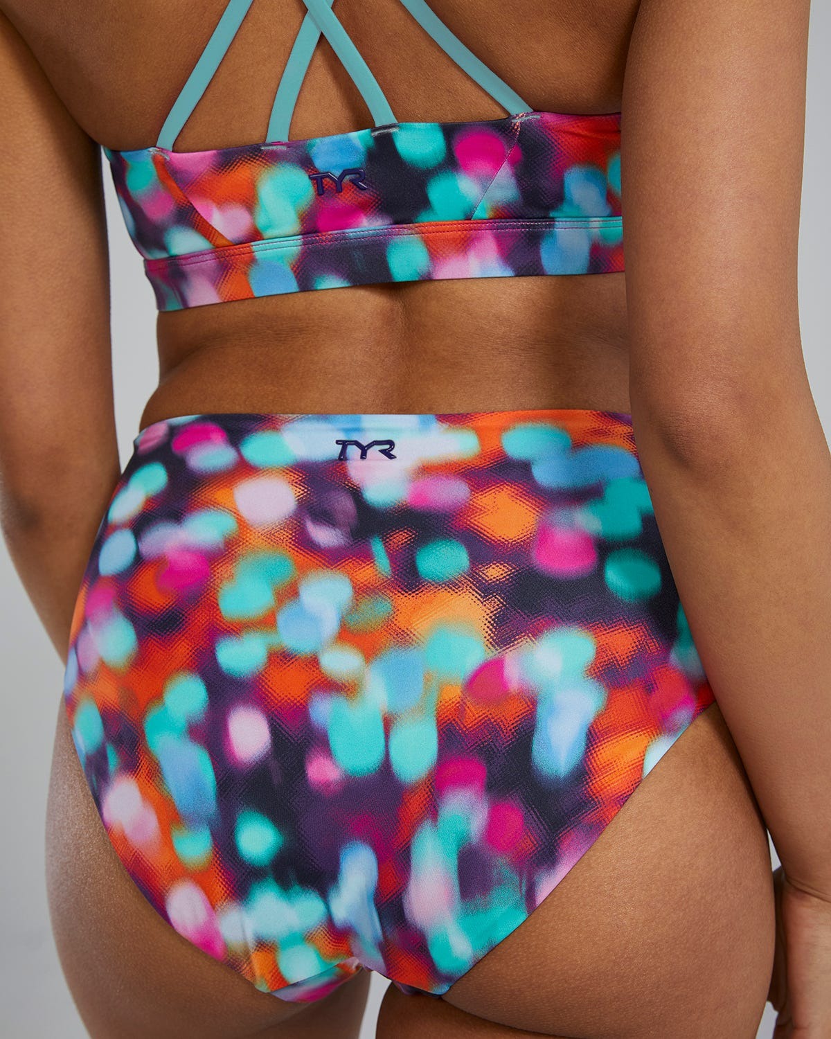 Arielle High Waisted Bikini Bottom - PRISMATIC DAYSTAR
