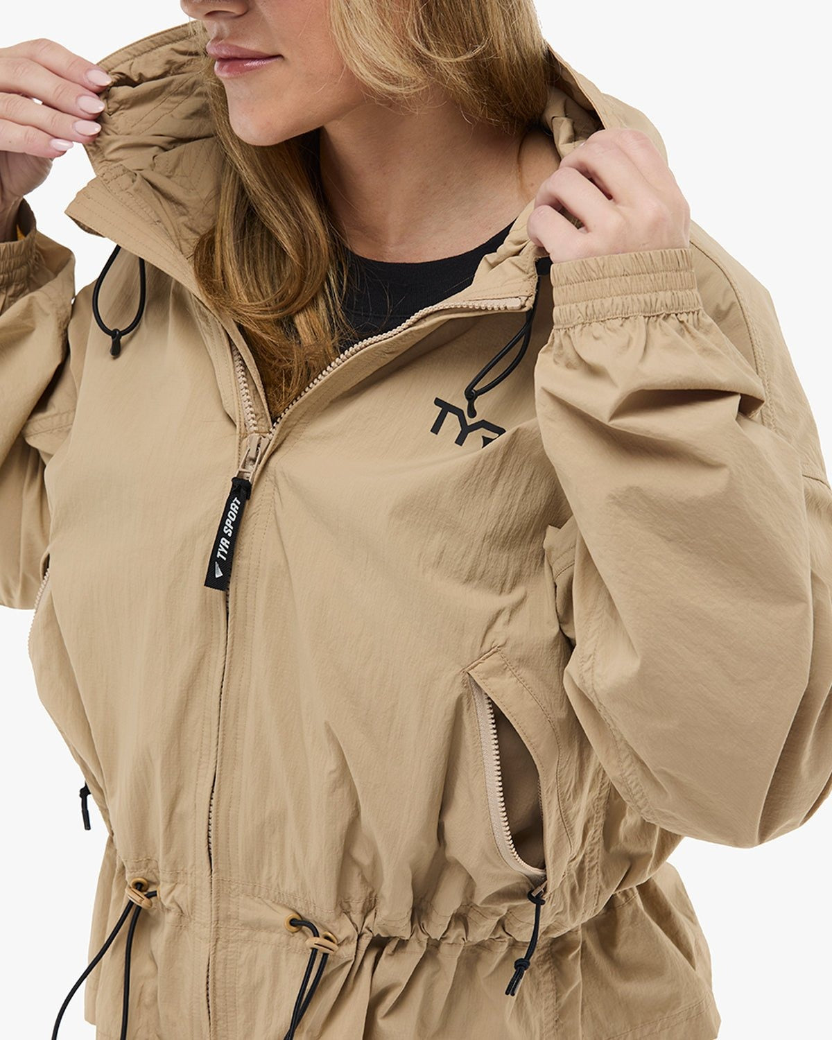 Women's Full Zip Windbreaker - Black