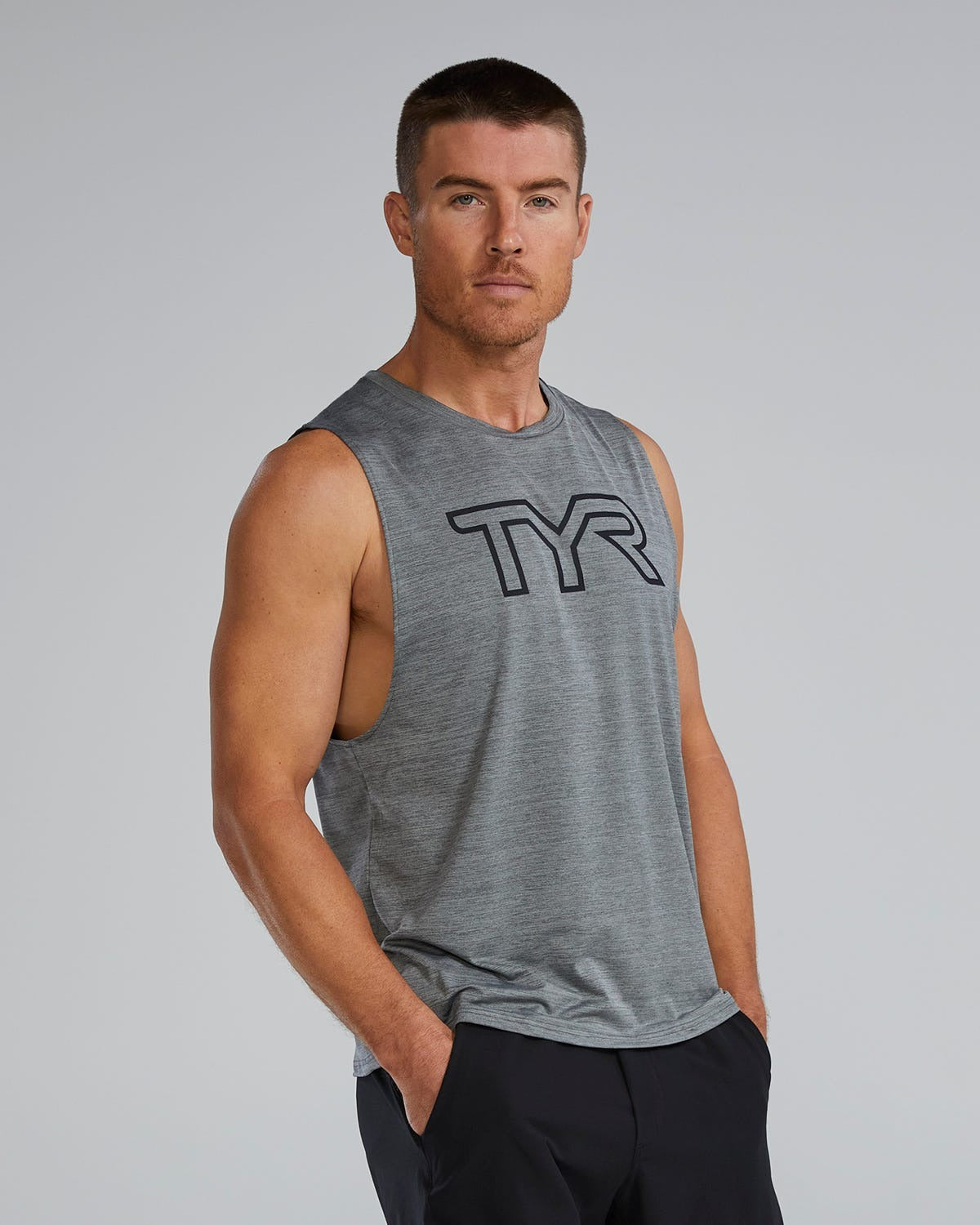 ClimaDryTM Men's Big Logo Tech Tank - Solid / Heather