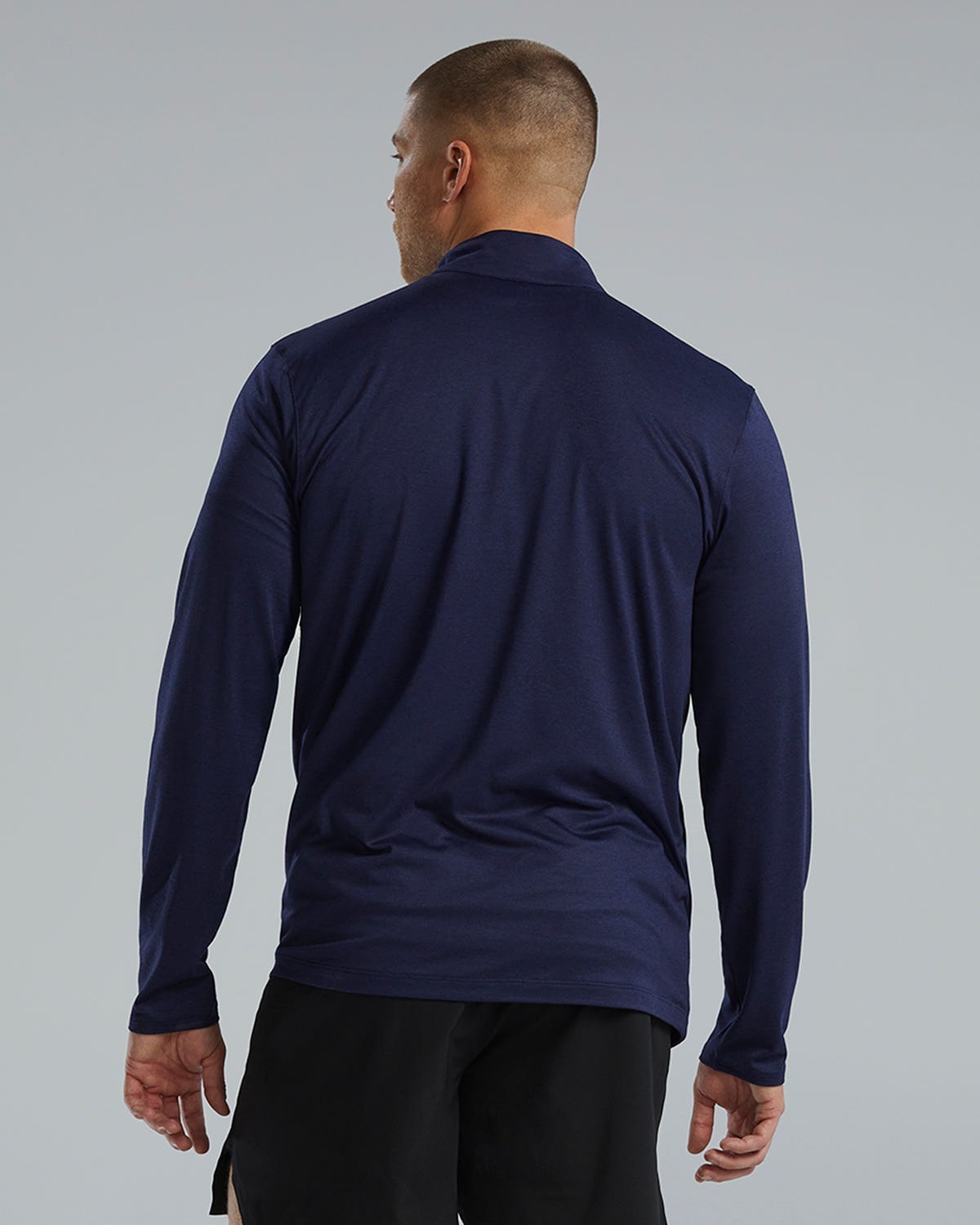Men's SLSTM Long Sleeve1⁄4 Zip- Solid