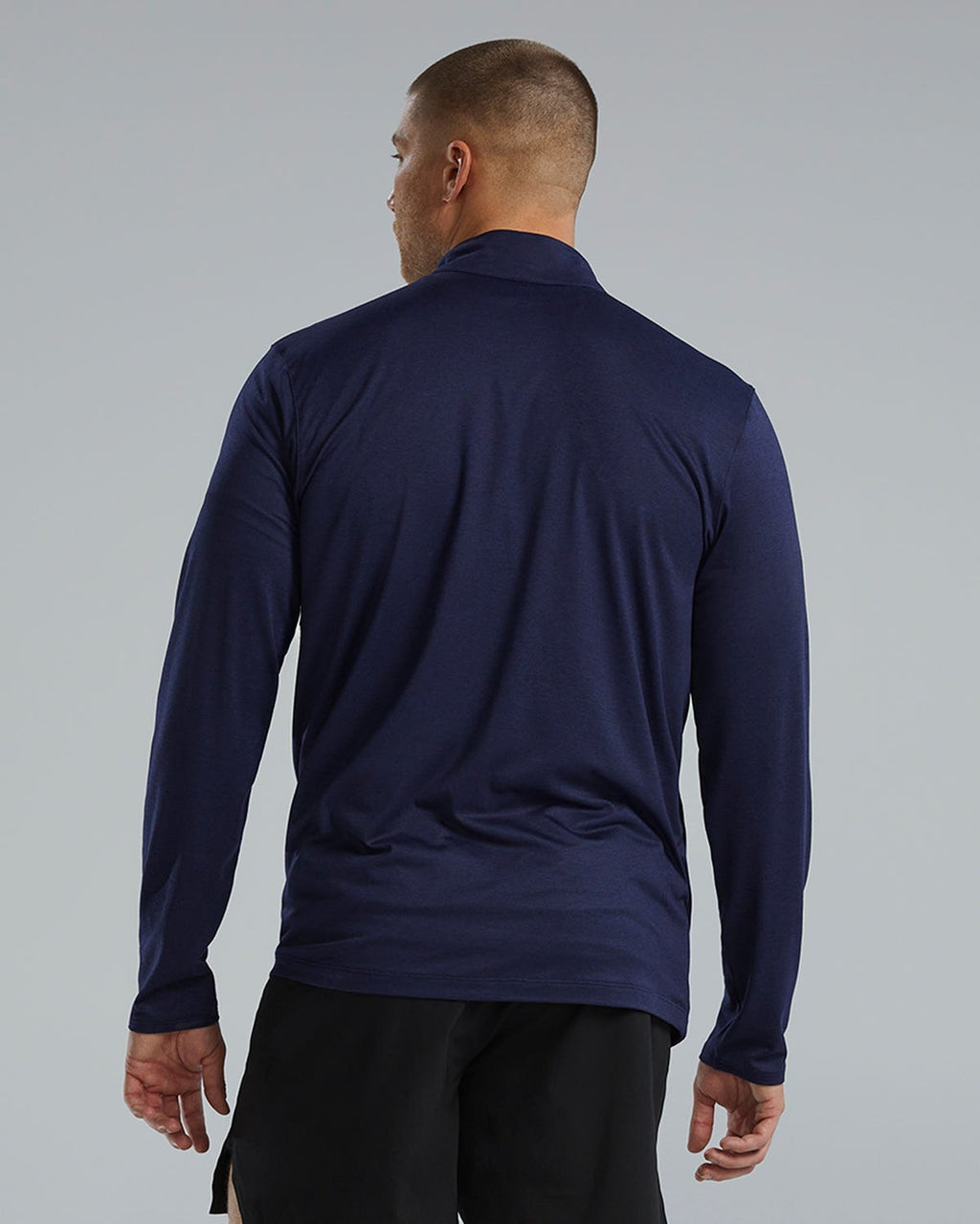 Men's SLSTM Long Sleeve1⁄4 Zip- Solid