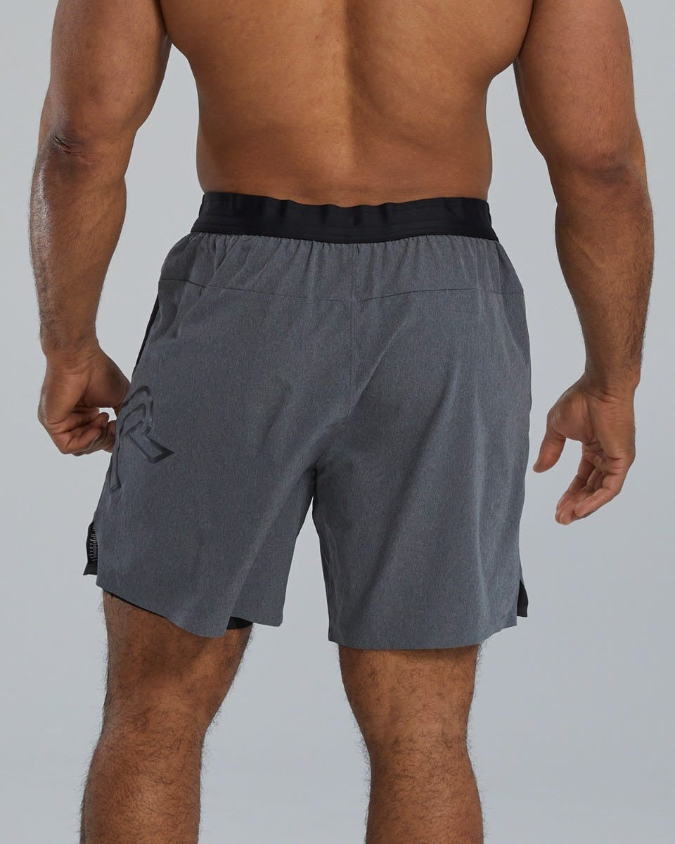 HydrosphereTM Men's Lined 7" Unbroken Big Logo Shorts - Solid