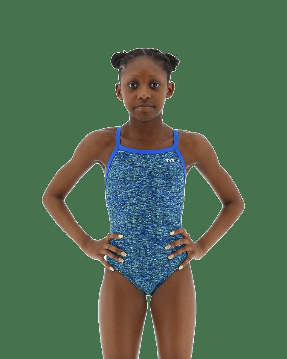 Durafast Elite® Girl's Diamondfit Swimsuit - Lapped