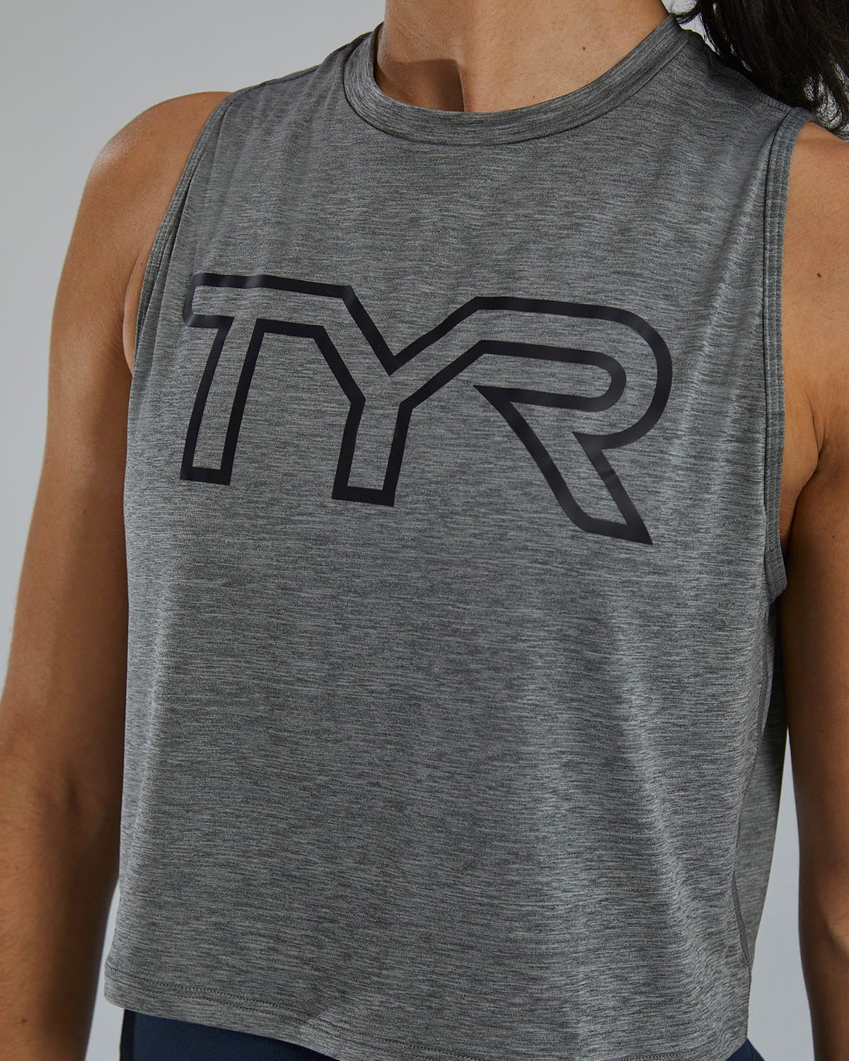 ClimaDryTM Women's Cropped Tech Tank - Solid / Heather