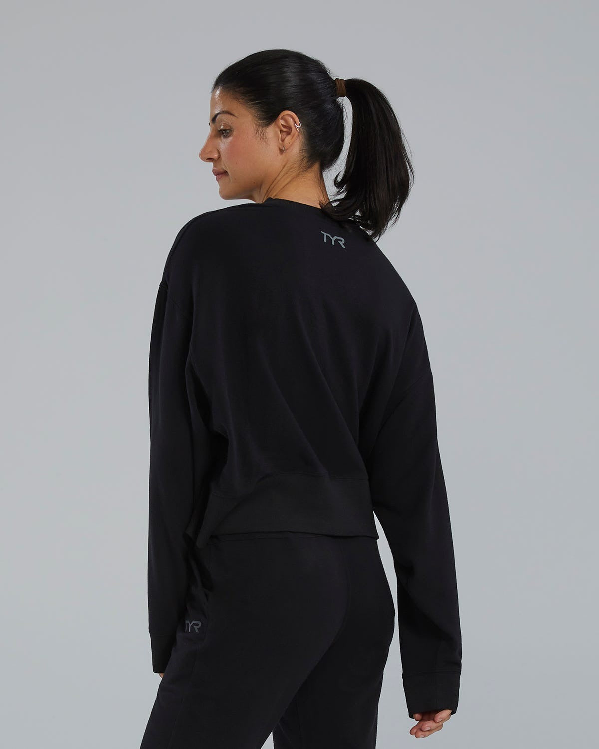 UltraSoft Women's Midweight Terry Cropped Crew