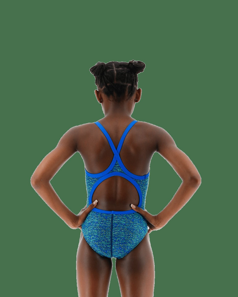 Durafast Elite® Girl's Diamondfit Swimsuit - Lapped