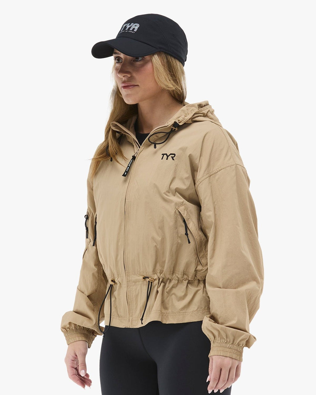 Women's Full Zip Windbreaker - Black