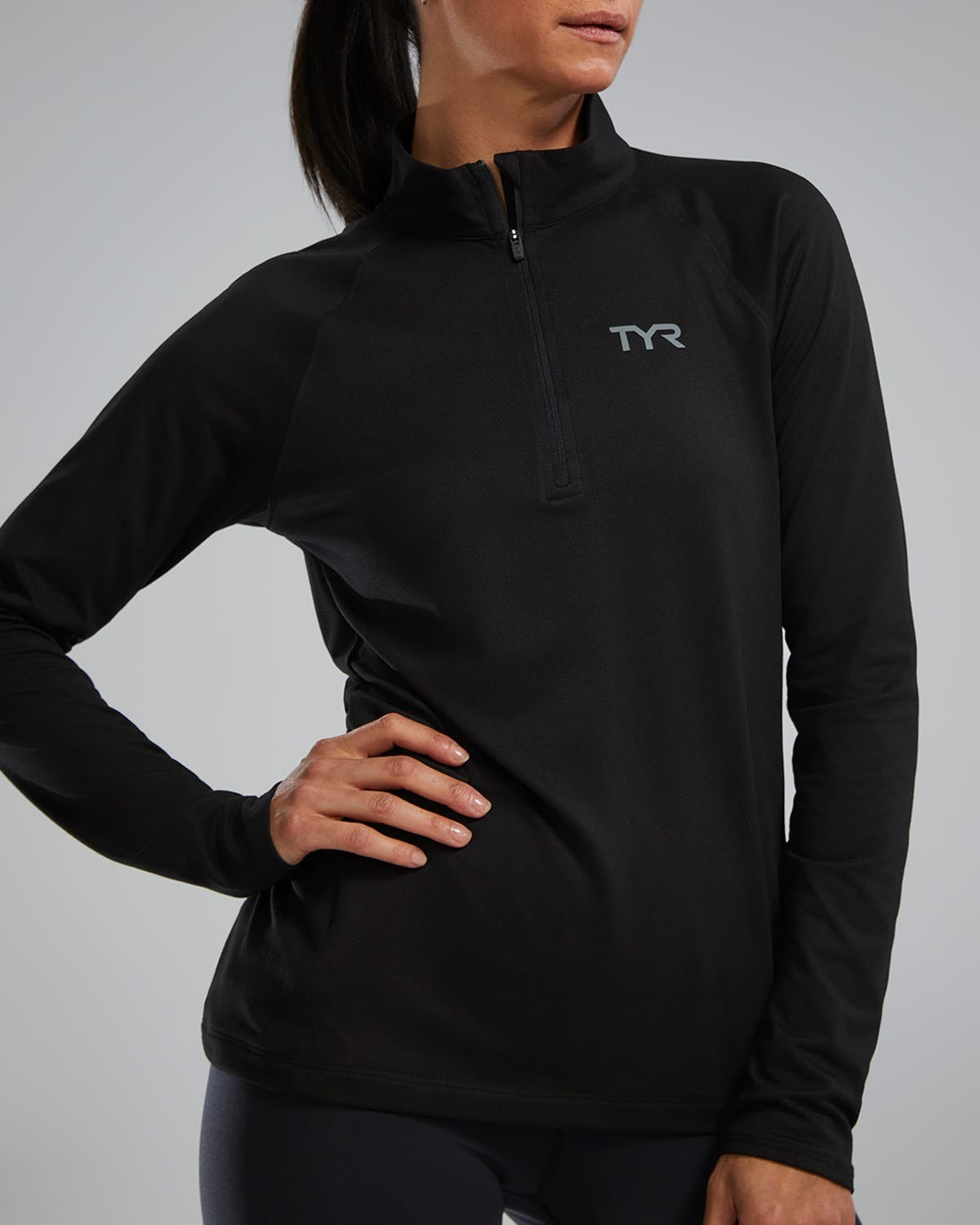 Women's SLSTM Long Sleeve1⁄4 Zip- Solid