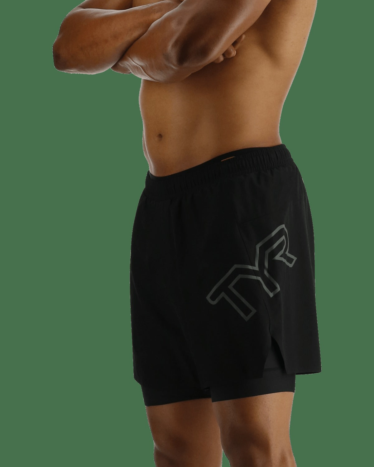 HydrosphereTM Men's Lined 6" Momentum Big Logo Shorts - Solid