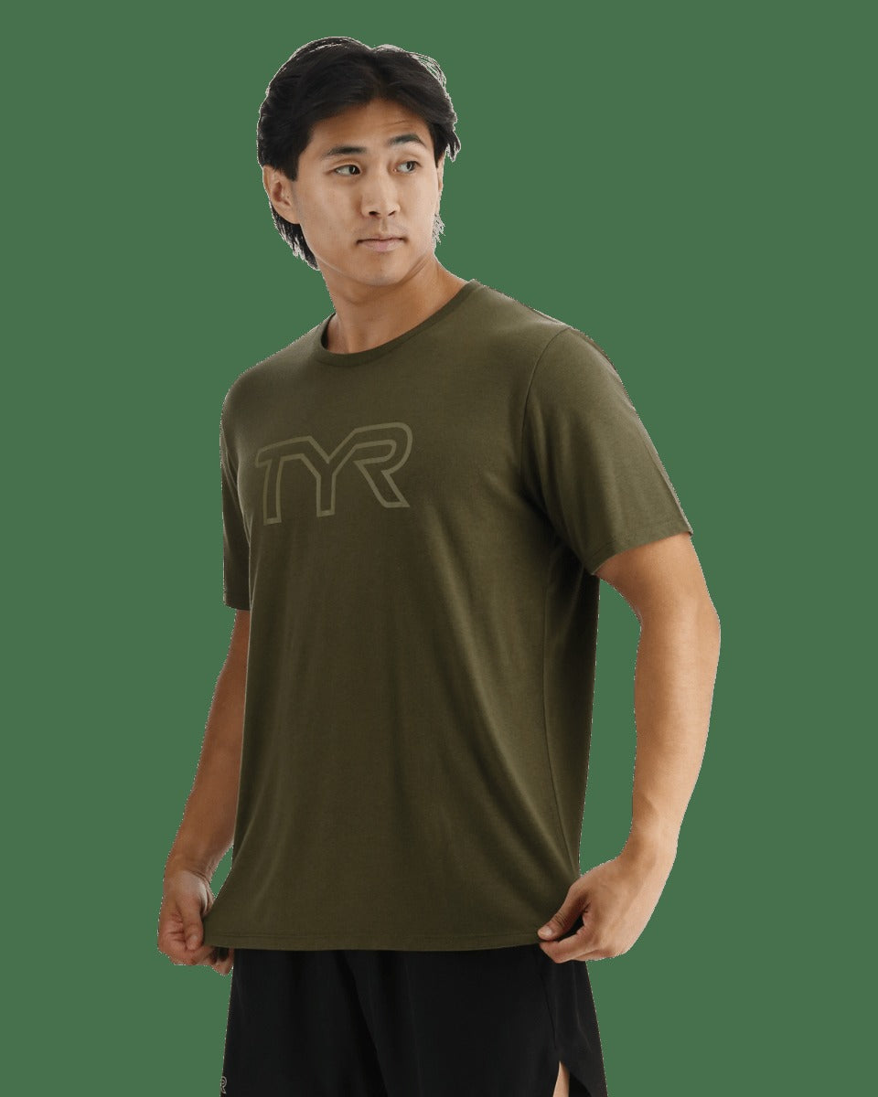 UltraSoft Men's Big Logo Tri-Blend Tech Tee