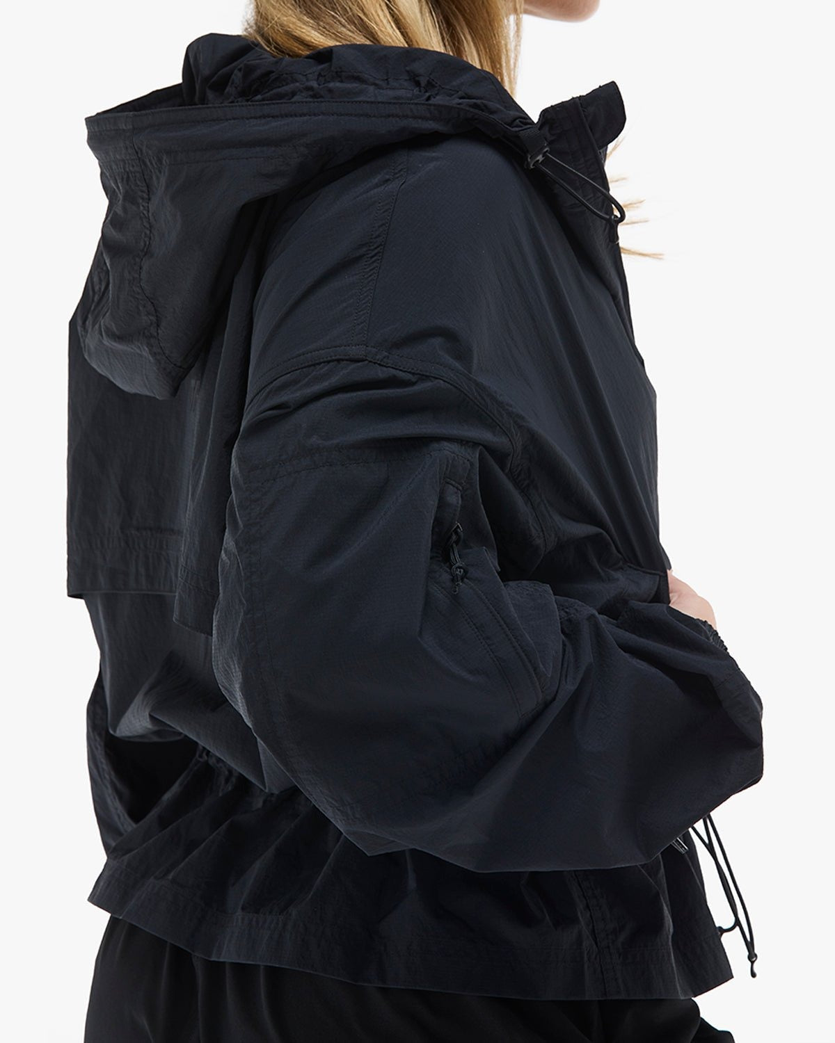 Women's Full Zip Windbreaker - Black