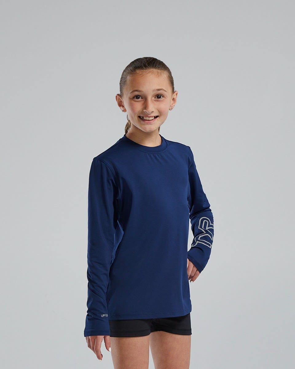 SunDefenseTM Kids' Long Sleeve Crew - Solid