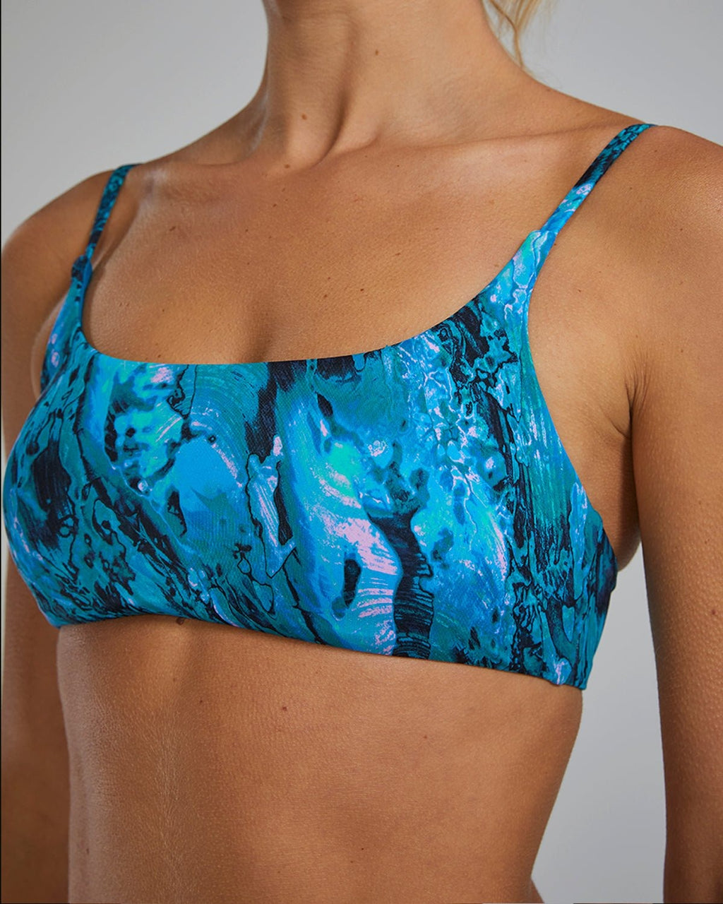 Women's Nia scoop neck Bikini Top Prismatic