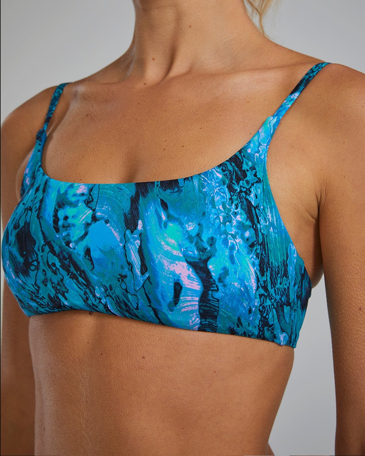 Women's Nia scoop neck Bikini Top Prismatic