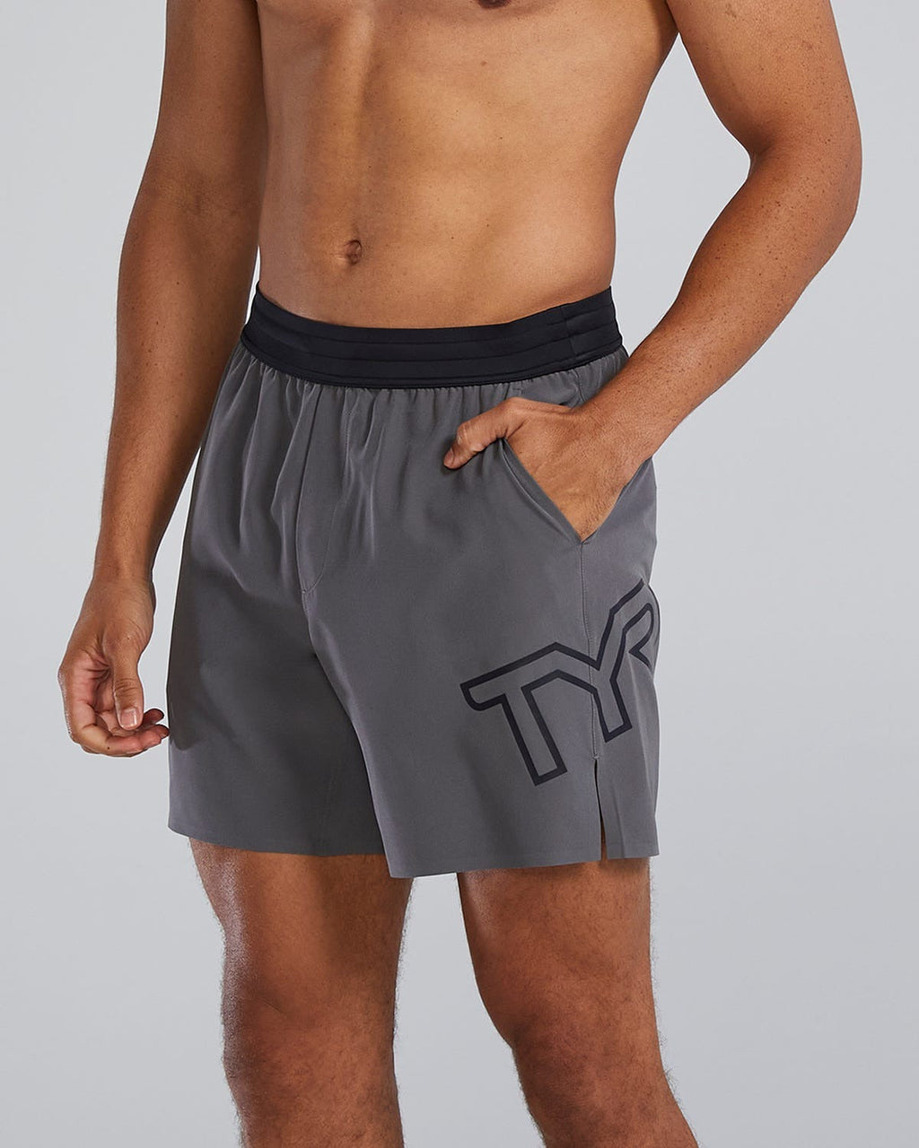 HydrosphereTM Men's Unlined 7" Unbroken Big Logo Shorts - Solid