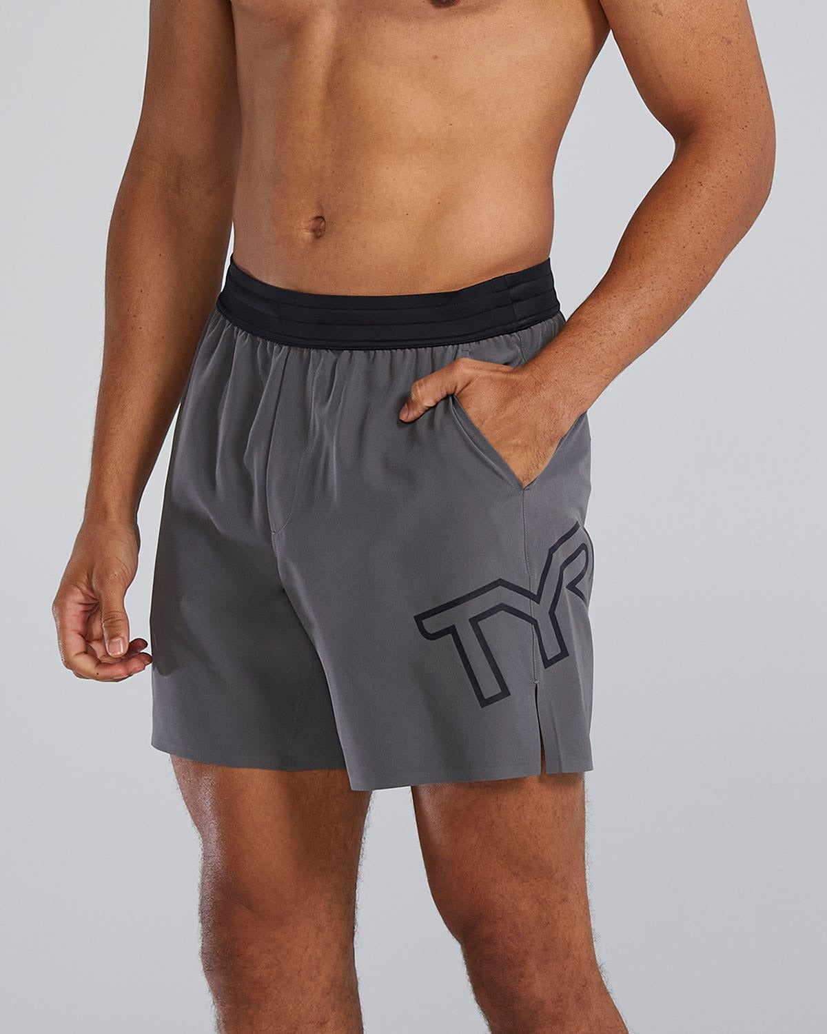HydrosphereTM Men's Unlined 7" Unbroken Big Logo Shorts - Solid