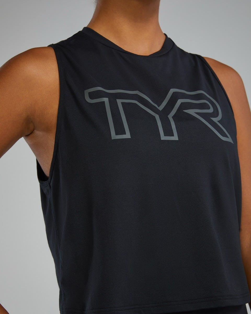 ClimaDryTM Women's Cropped Tech Tank - Solid / Heather