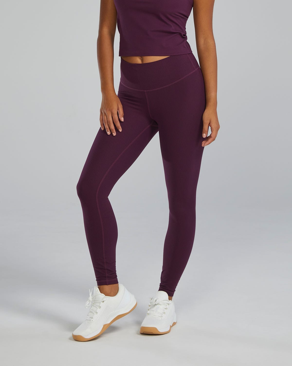 Women's Joule Elite Ribbed High-Rise Leggings 25"
