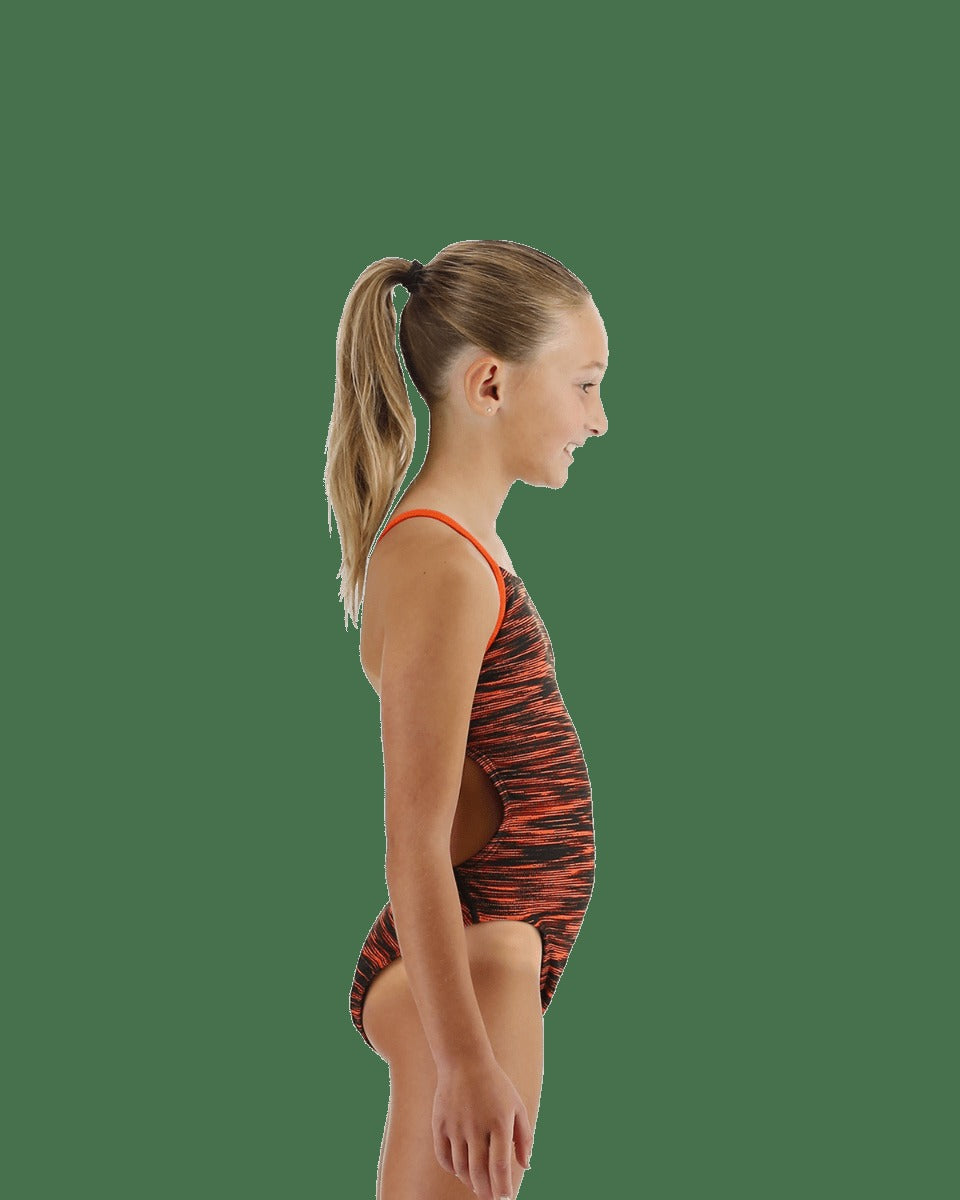 Durafast Elite® Girl's Cutoutfit Swimsuit - Fizzy