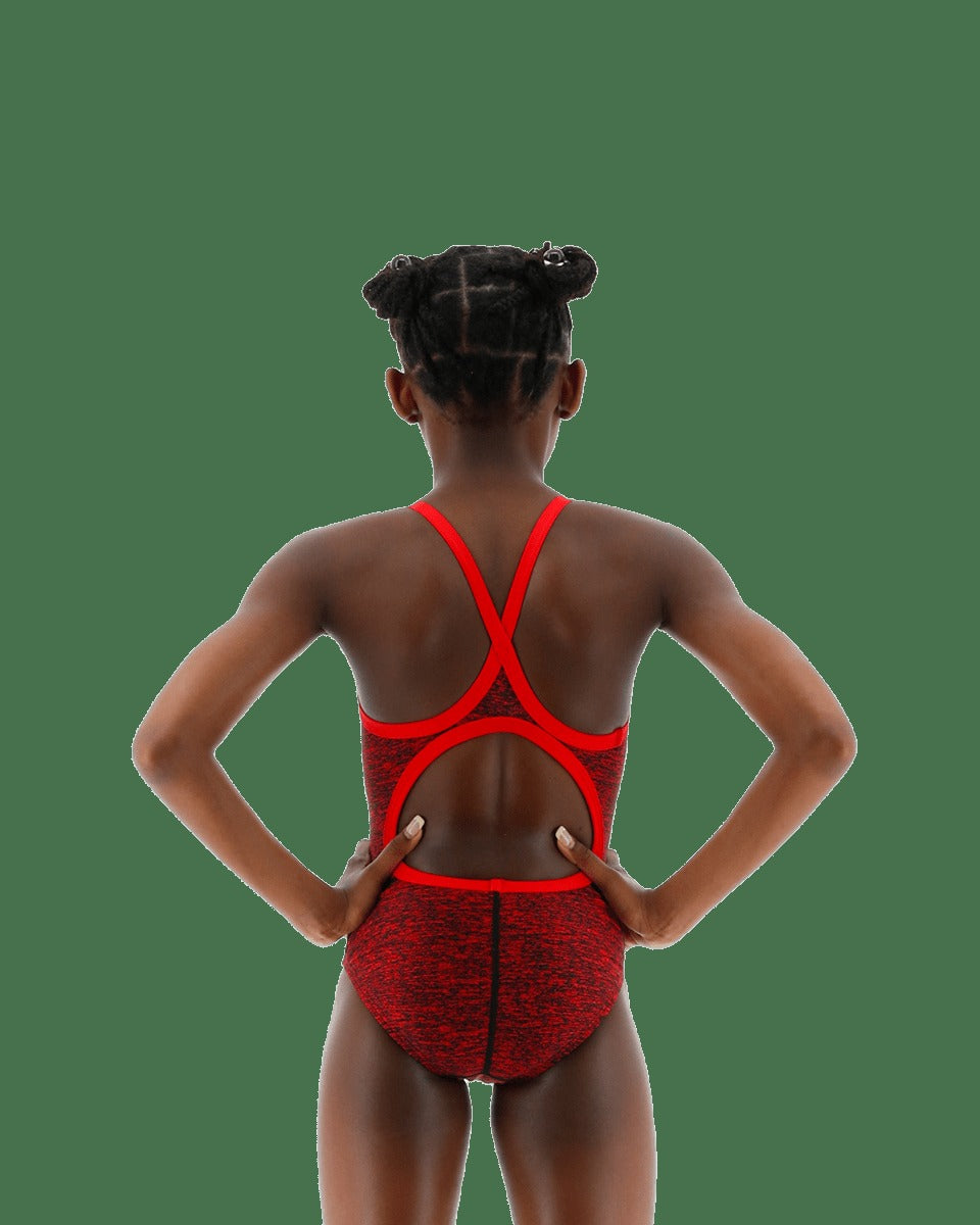 Durafast Elite® Girl's Diamondfit Swimsuit - Lapped