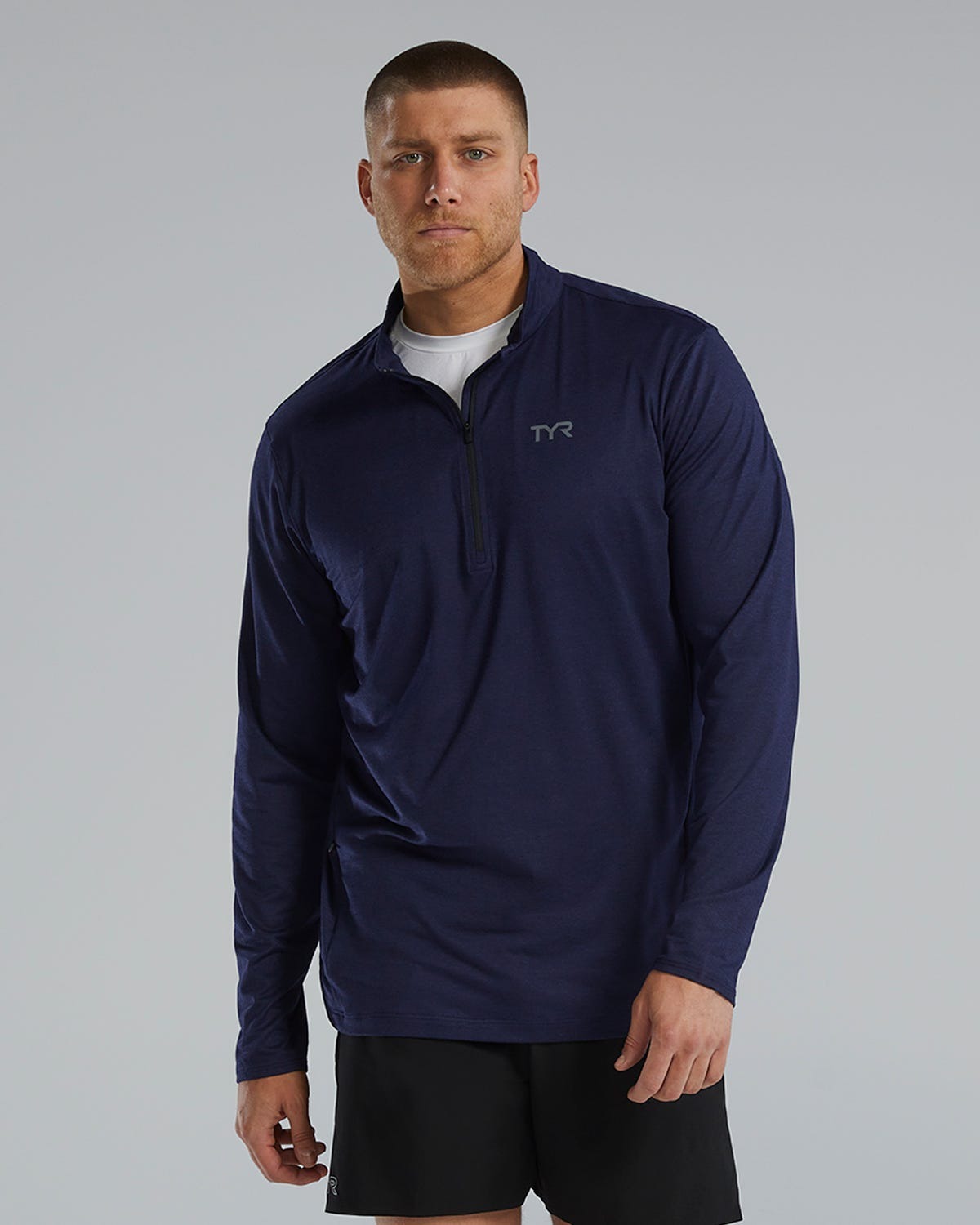 Men's SLSTM Long Sleeve1⁄4 Zip- Solid