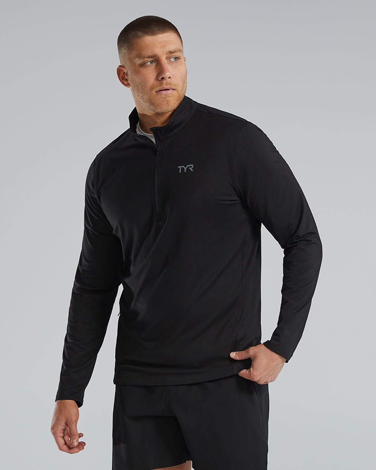 Men's SLSTM Long Sleeve1⁄4 Zip- Solid