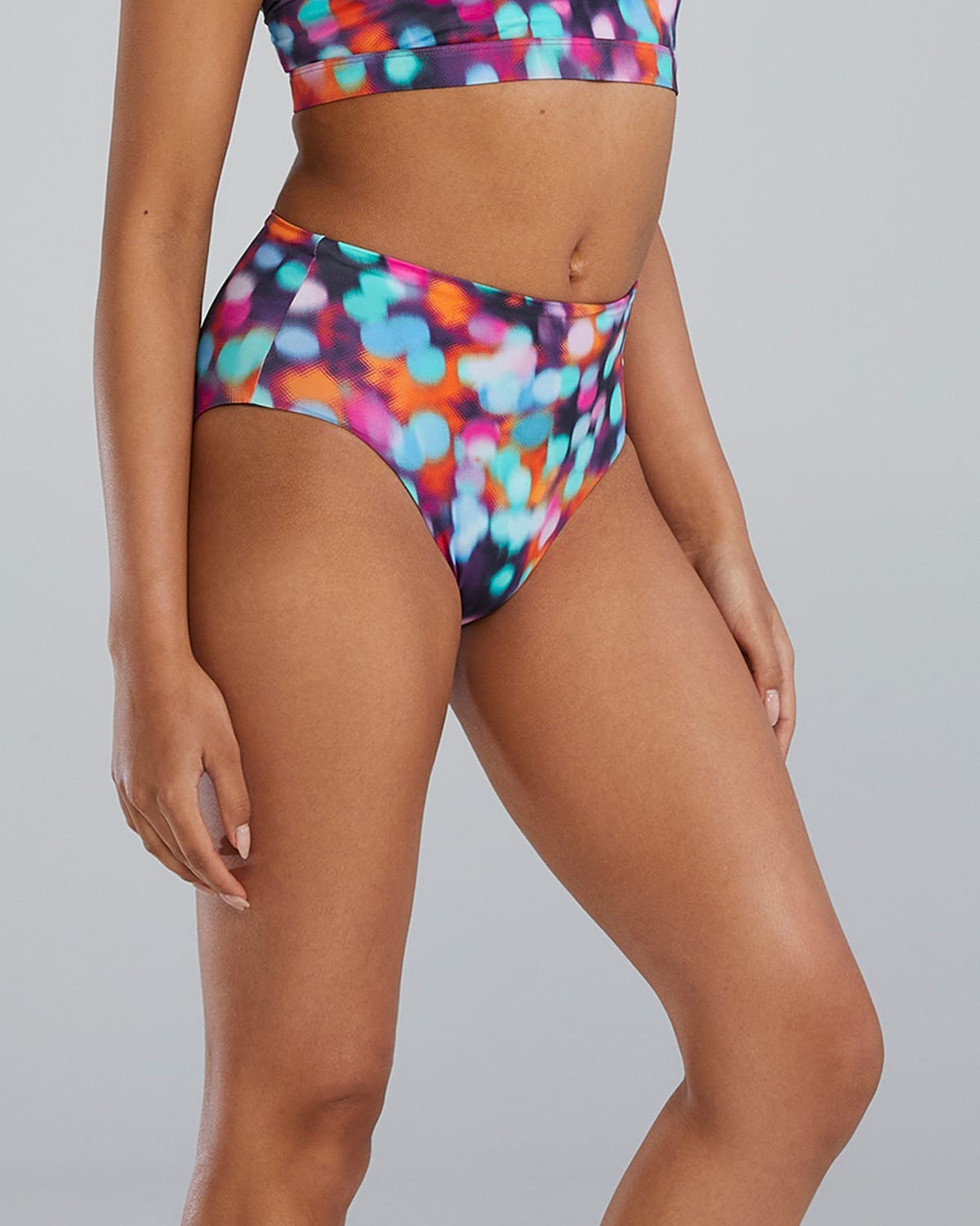 Arielle High Waisted Bikini Bottom - PRISMATIC DAYSTAR