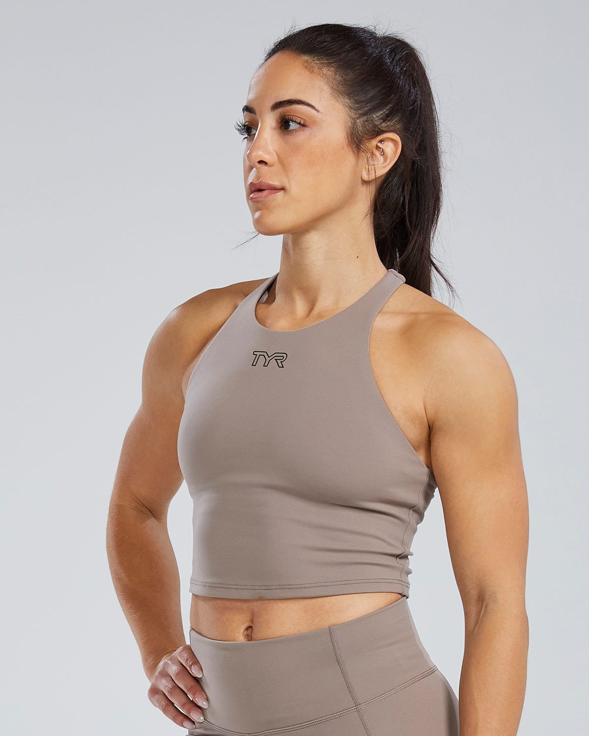 Joule EliteTM Cropped High Neck Sports Bra