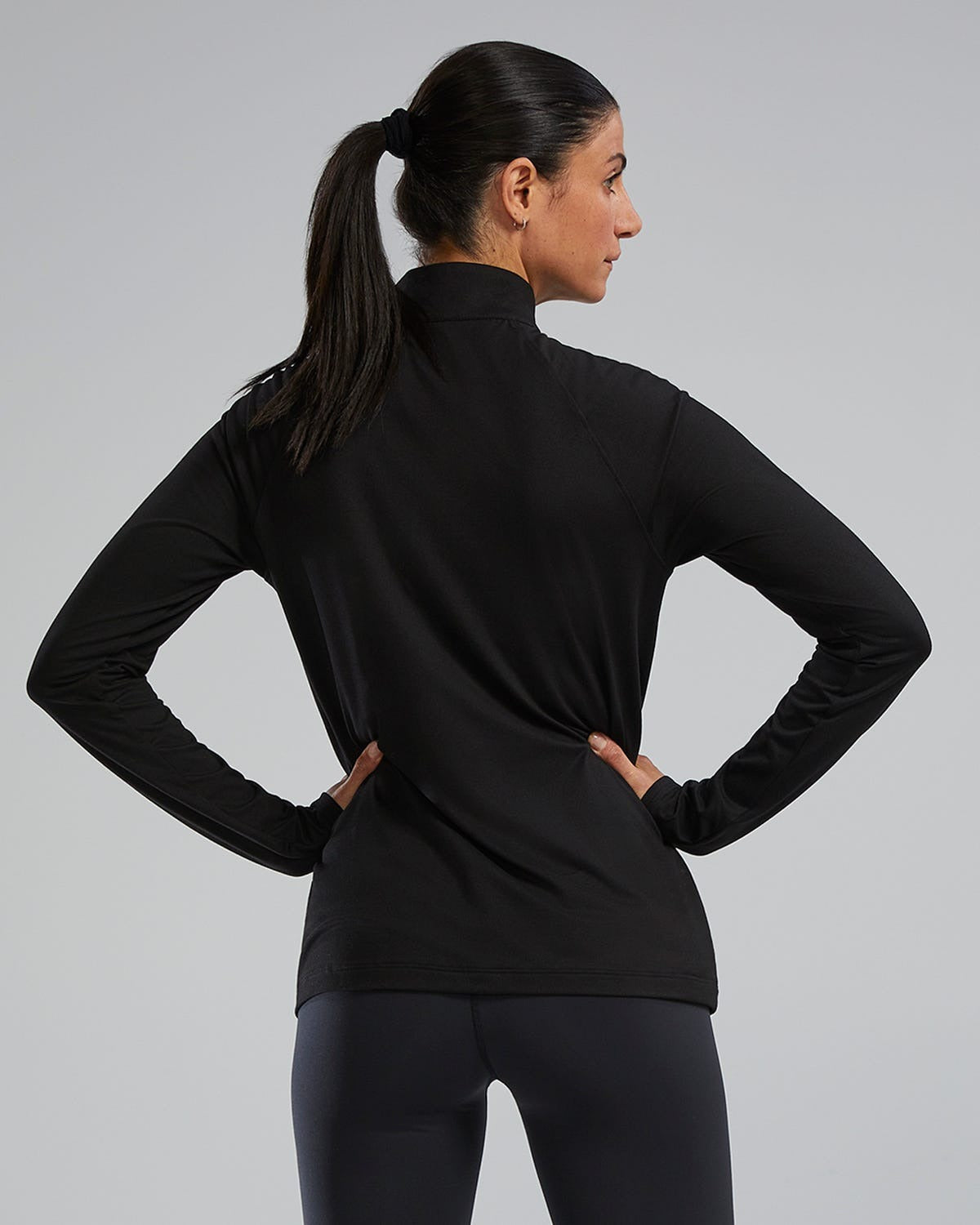 Women's SLSTM Long Sleeve1⁄4 Zip- Solid